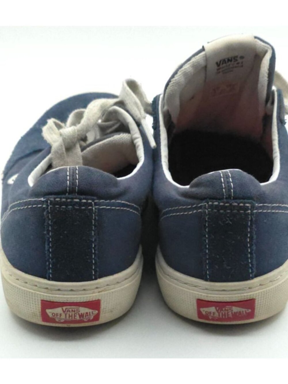 Vans Off The Wall Navy Blue Suede Skateboard Sneakers Men's 8.5 Vintage Skate Sh - Picture 4 of 7